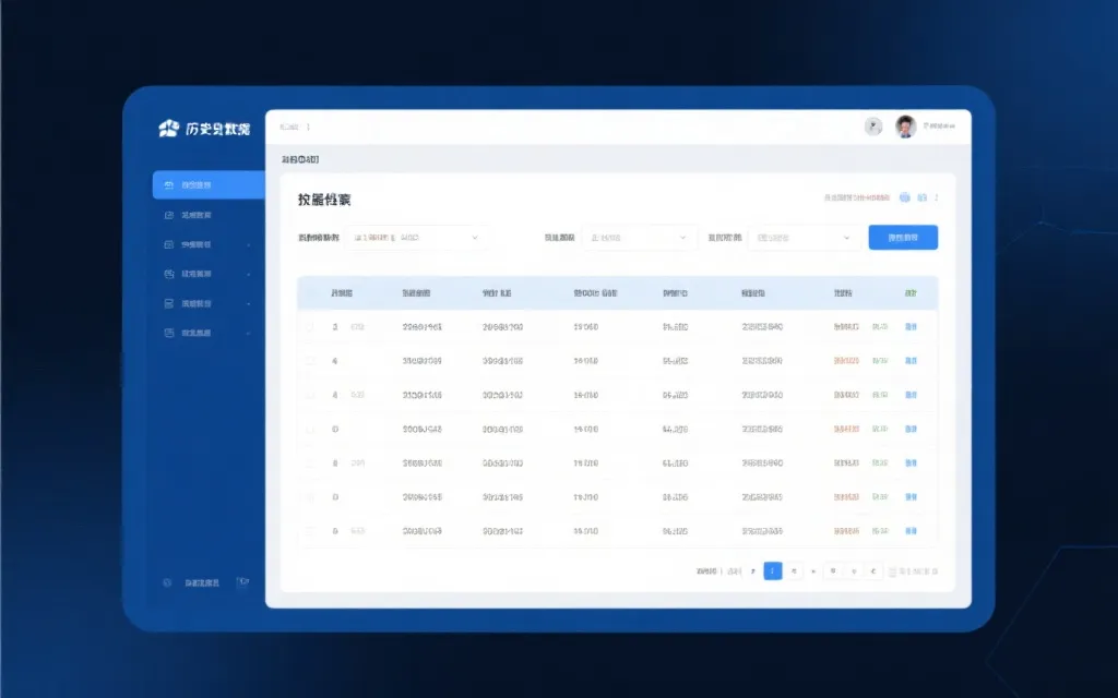 历史开奖信息归档与检索界面